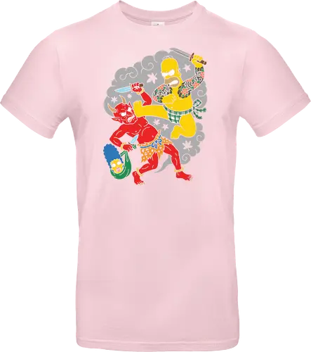 Homer vs. Oni" Japanese Traditional Tattoo Style 