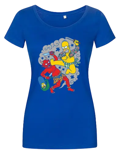 Homer vs. Oni" Japanese Traditional Tattoo Style 