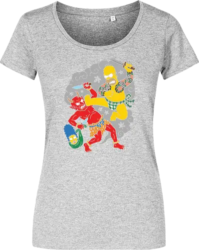 Homer vs. Oni" Japanese Traditional Tattoo Style 