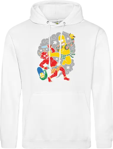 Homer vs. Oni" Japanese Traditional Tattoo Style 