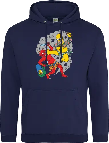 Homer vs. Oni" Japanese Traditional Tattoo Style 