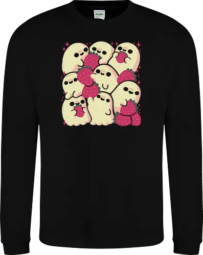 Spooky Cute Ghosts with Strawberries