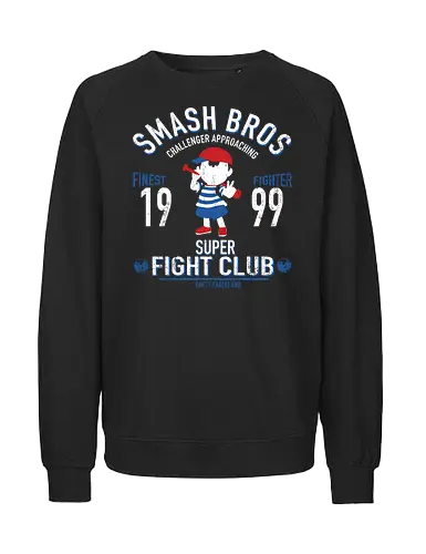 Super Fight Club - Ness EarthBound 1999 - ness t-shirt, earthbound rpg, super smash bros, nintendo kleidung, shigesato itoi, teetan, onett eagleland, mother serie, pk fire, 90er gaming, snes kult, giygas, vintage kunst, bester kämpfer, herausforderer naht - Fairtrade Sweatshirt