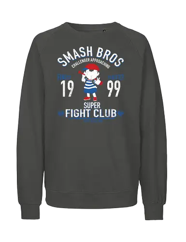 Super Fight Club - Ness EarthBound 1999 - ness t-shirt, earthbound rpg, super smash bros, nintendo kleidung, shigesato itoi, teetan, onett eagleland, mother serie, pk fire, 90er gaming, snes kult, giygas, vintage kunst, bester kämpfer, herausforderer naht - Fairtrade Sweatshirt
