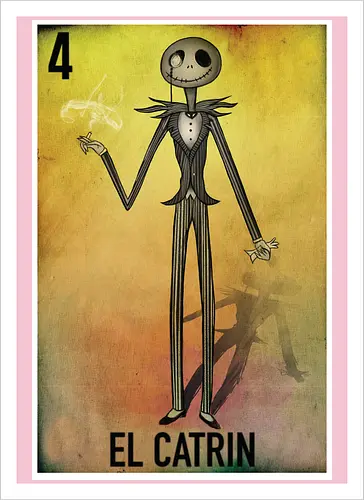 El Catrin - Jack Skellington Mexikanische Loteria