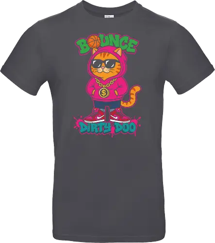 "Bounce Dirty Doo" Cool Streetwear Cat Hip-Hop Graphic