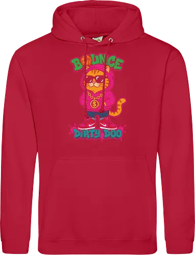 "Bounce Dirty Doo" Cool Streetwear Cat Hip-Hop Graphic