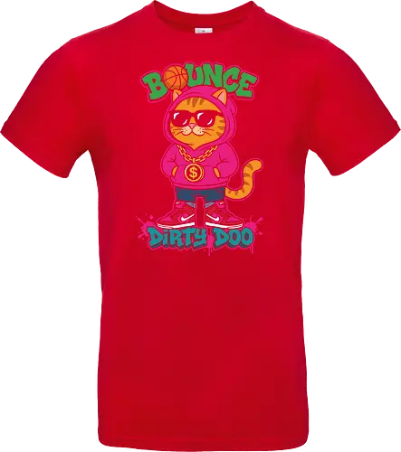 "Bounce Dirty Doo" Cool Streetwear Cat Hip-Hop Graphic