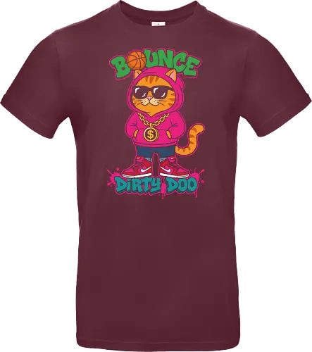 "Bounce Dirty Doo" Cool Streetwear Cat Hip-Hop Graphic