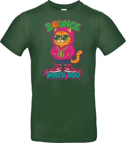 "Bounce Dirty Doo" Cool Streetwear Cat Hip-Hop Graphic