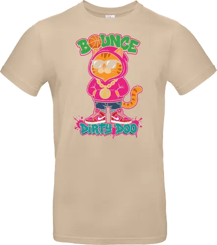 "Bounce Dirty Doo" Cool Streetwear Cat Hip-Hop Graphic