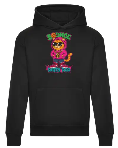 "Bounce Dirty Doo" Cool Streetwear Cat Hip-Hop Graphic