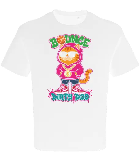 "Bounce Dirty Doo" Cool Streetwear Cat Hip-Hop Graphic