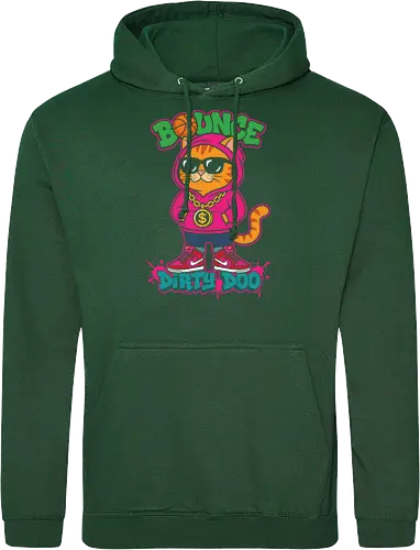 "Bounce Dirty Doo" Cool Streetwear Cat Hip-Hop Graphic