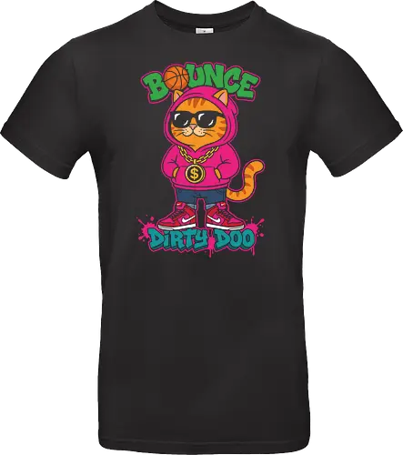 "Bounce Dirty Doo" Cool Streetwear Cat Hip-Hop Graphic