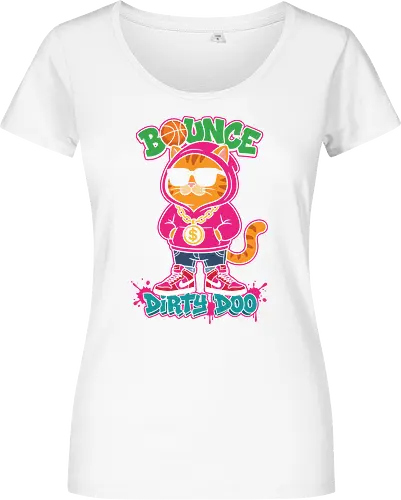 "Bounce Dirty Doo" Cool Streetwear Cat Hip-Hop Graphic