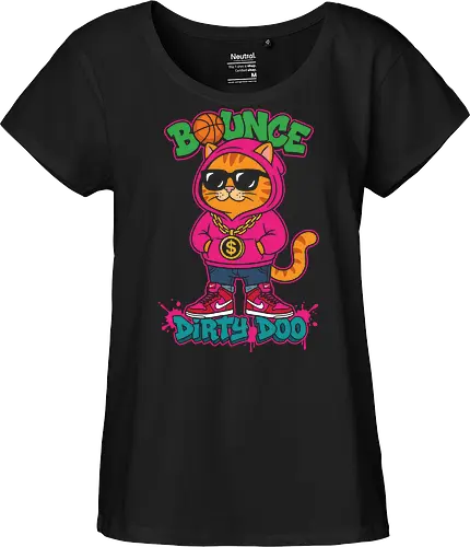 "Bounce Dirty Doo" Cool Streetwear Cat Hip-Hop Graphic