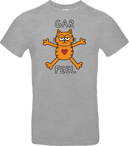 Gar Feel" Funny Sarcastic Orange Cat Hug Retro Graphic