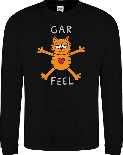Gar Feel" Funny Sarcastic Orange Cat Hug Retro Graphic