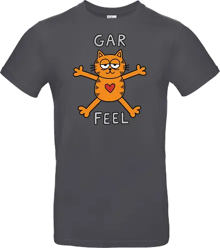 Gar Feel" Funny Sarcastic Orange Cat Hug Retro Graphic