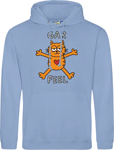 Gar Feel" Funny Sarcastic Orange Cat Hug Retro Graphic