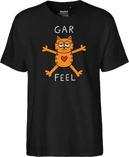 Gar Feel" Funny Sarcastic Orange Cat Hug Retro Graphic