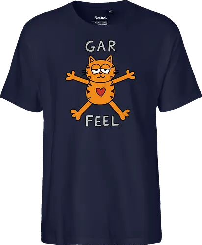 Gar Feel" Funny Sarcastic Orange Cat Hug Retro Graphic