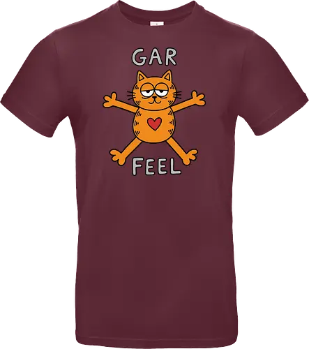 Gar Feel" Funny Sarcastic Orange Cat Hug Retro Graphic