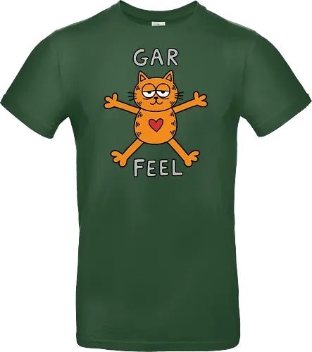 Gar Feel" Funny Sarcastic Orange Cat Hug Retro Graphic