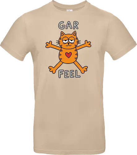 Gar Feel" Funny Sarcastic Orange Cat Hug Retro Graphic