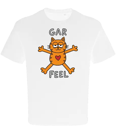 Gar Feel" Funny Sarcastic Orange Cat Hug Retro Graphic