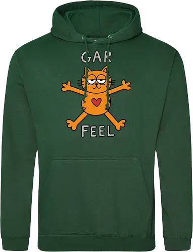 Gar Feel" Funny Sarcastic Orange Cat Hug Retro Graphic
