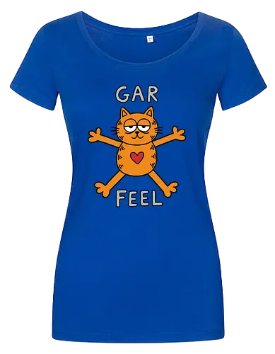 Gar Feel" Funny Sarcastic Orange Cat Hug Retro Graphic