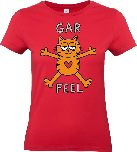 Gar Feel" Funny Sarcastic Orange Cat Hug Retro Graphic - gar feel shirt, funny orange cat t-shirt, sarcastic cat graphic tee, orange tabby cat hug design, relatable mood apparel, minimalist cat doodle shirt, funny cat parody top, lazy cat aesthetic clothing, quirky feline t-shirt, retro comic style merch, hand drawn cat illustration, cynical cat lover gift, bold orange character shirt, humorous animal t-shirt, sarcastic hug graphic, orange cat with heart design, trendy irony streetwear, vintage cartoon parody clothing, funny pet apparel - Standard T-Shirt (Women)