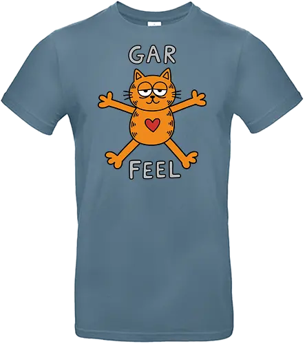 Gar Feel" Funny Sarcastic Orange Cat Hug Retro Graphic - gar feel shirt, funny orange cat t-shirt, sarcastic cat graphic tee, orange tabby cat hug design, relatable mood apparel, minimalist cat doodle shirt, funny cat parody top, lazy cat aesthetic clothing, quirky feline t-shirt, retro comic style merch, hand drawn cat illustration, cynical cat lover gift, bold orange character shirt, humorous animal t-shirt, sarcastic hug graphic, orange cat with heart design, trendy irony streetwear, vintage cartoon parody clothing, funny pet apparel - Standard T-Shirt