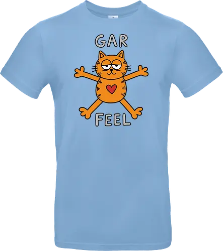 Gar Feel" Funny Sarcastic Orange Cat Hug Retro Graphic