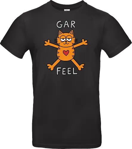 Gar Feel" Funny Sarcastic Orange Cat Hug Retro Graphic