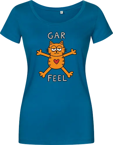 Gar Feel" Funny Sarcastic Orange Cat Hug Retro Graphic