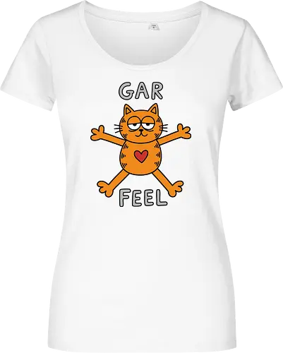 Gar Feel" Funny Sarcastic Orange Cat Hug Retro Graphic