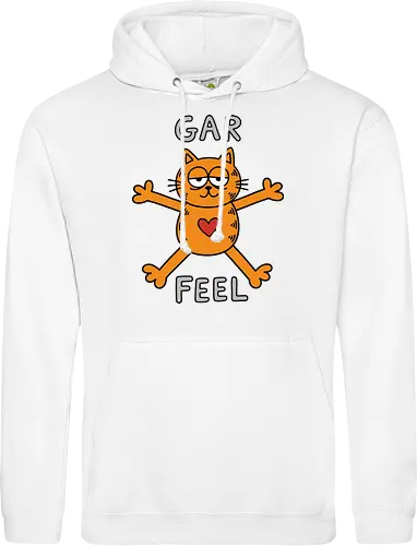 Gar Feel" Funny Sarcastic Orange Cat Hug Retro Graphic