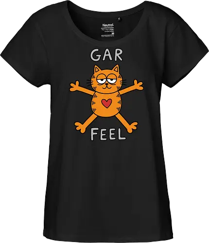 Gar Feel" Funny Sarcastic Orange Cat Hug Retro Graphic