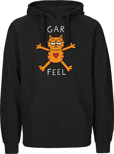 Gar Feel" Funny Sarcastic Orange Cat Hug Retro Graphic