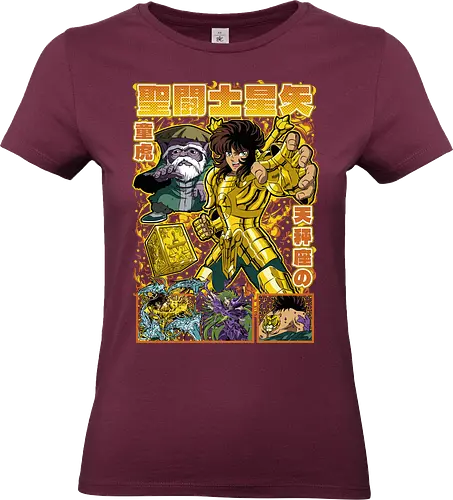 Libra Gold Saint - saint seiya, dohko libra, libra saint, gold saint, zodiac warrior, anime classic, shonen anime, manga series, anime art - Standard T-Shirt (Women)