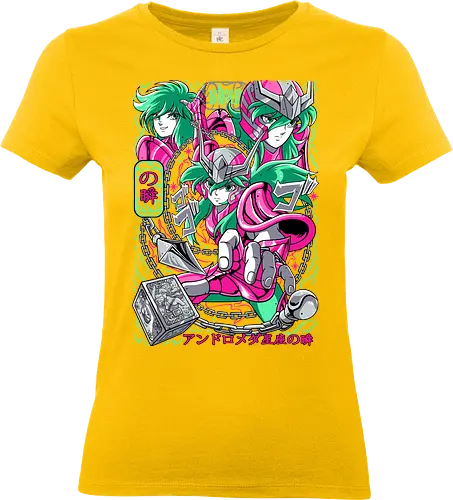 Andromeda Shun - saint seiya, shun andromeda, andromeda saint, bronze saint, chain warrior, zodiac anime, shonen classic, manga series, anime art - Standard T-Shirt (Women)