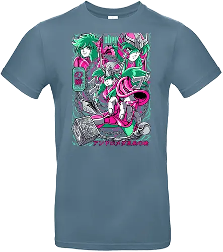 Andromeda Shun - saint seiya, shun andromeda, andromeda saint, bronze saint, chain warrior, zodiac anime, shonen classic, manga series, anime art - Standard T-Shirt