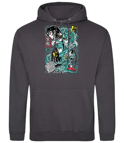 Dragon Shiryu - saint seiya, shiryu dragon, dragon saint, bronze saint, dragon warrior, zodiac anime, shonen classic, manga series, anime art - Standard Hoodie