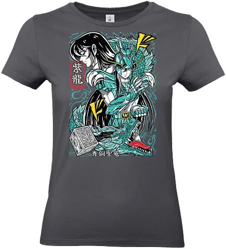 Dragon Shiryu - saint seiya, shiryu dragon, dragon saint, bronze saint, dragon warrior, zodiac anime, shonen classic, manga series, anime art - Standard T-Shirt (Women)