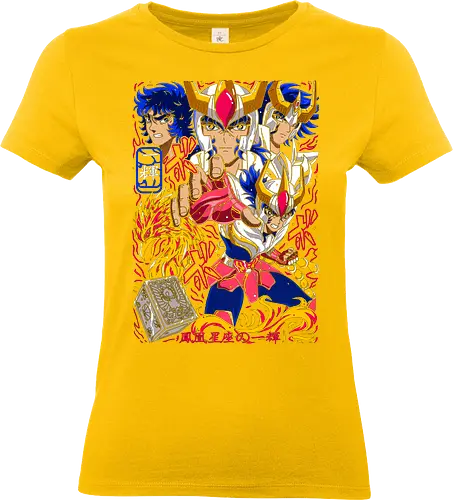Immortal Phoenix - saint seiya, phoenix ikki, reborn warrior, bronze saint, fire aura, zodiac anime, shonen classic, manga series, anime art - Standard T-Shirt (Women)