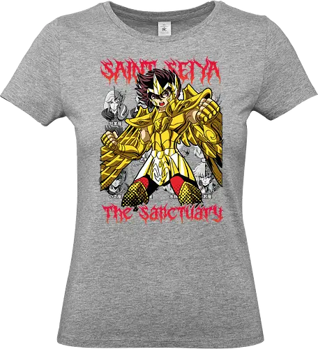 Sanctuary – Sagittarius Seiya - saint seiya, sanctuary arc, sagittarius seiya, gold cloth, zodiac warrior, athena knights, shonen classic, manga series, anime art - Standard T-Shirt (Women)
