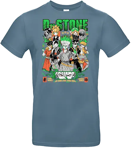 Dr Stone - dr stone, science anime, stone world, senku ishigami, survival anime, shonen manga, post apocalyptic anime, japanese anime, anime art - Standard T-Shirt